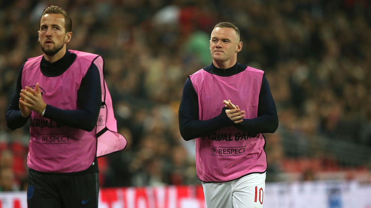 Harry Kane (z lewej) i Wayne Rooney