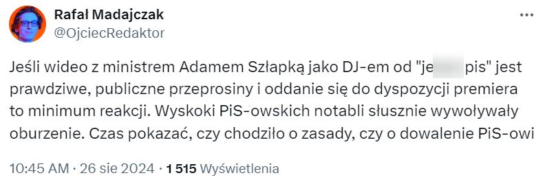 Komentarz Rafała Madajczaka