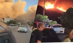 Dramatyczna sytuacja w Grecji. Turyści i mieszkańcy uciekają przed ogniem