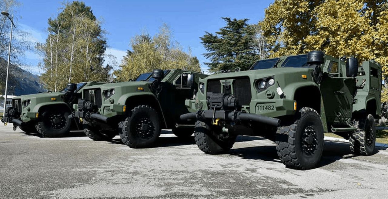 Pojazdy JLTV dostarczone Czarnogórze w 2020 roku 