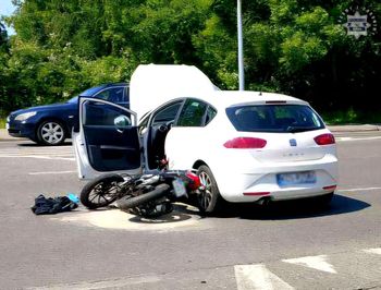 Groźny wypadek w Bytomiu. Kierowca jednośladu trafił do szpitala