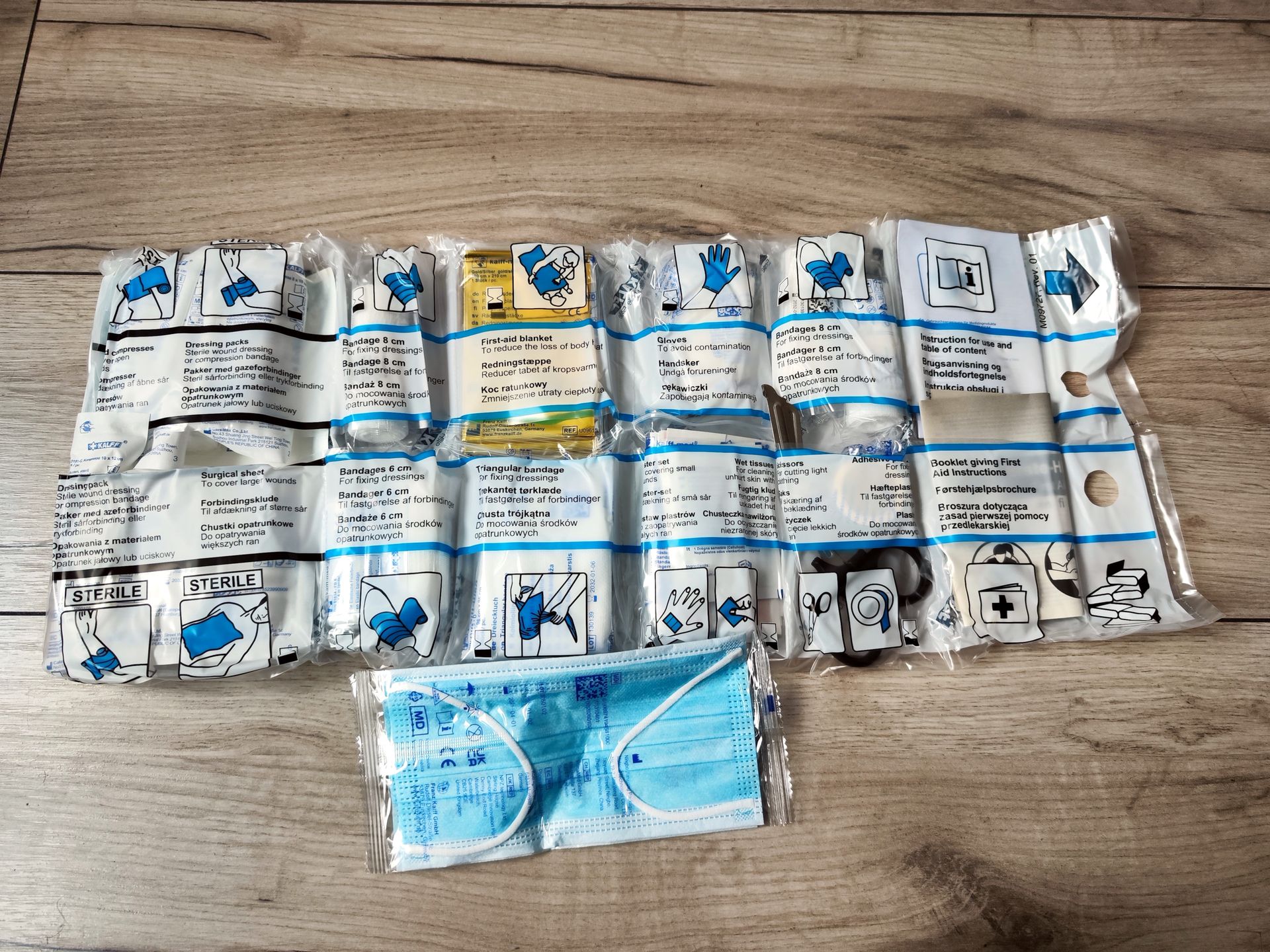 Wyposażenie apteczki samochodowej