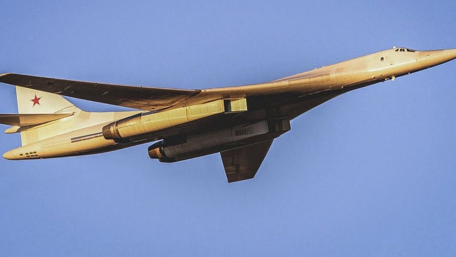 Rosyjski Tu-160M​​ podczas testów.