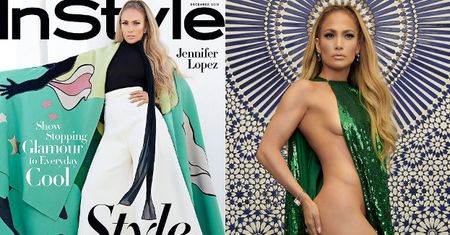 Gładka Jennifer Lopez wymachuje peleryną na nowej okładce