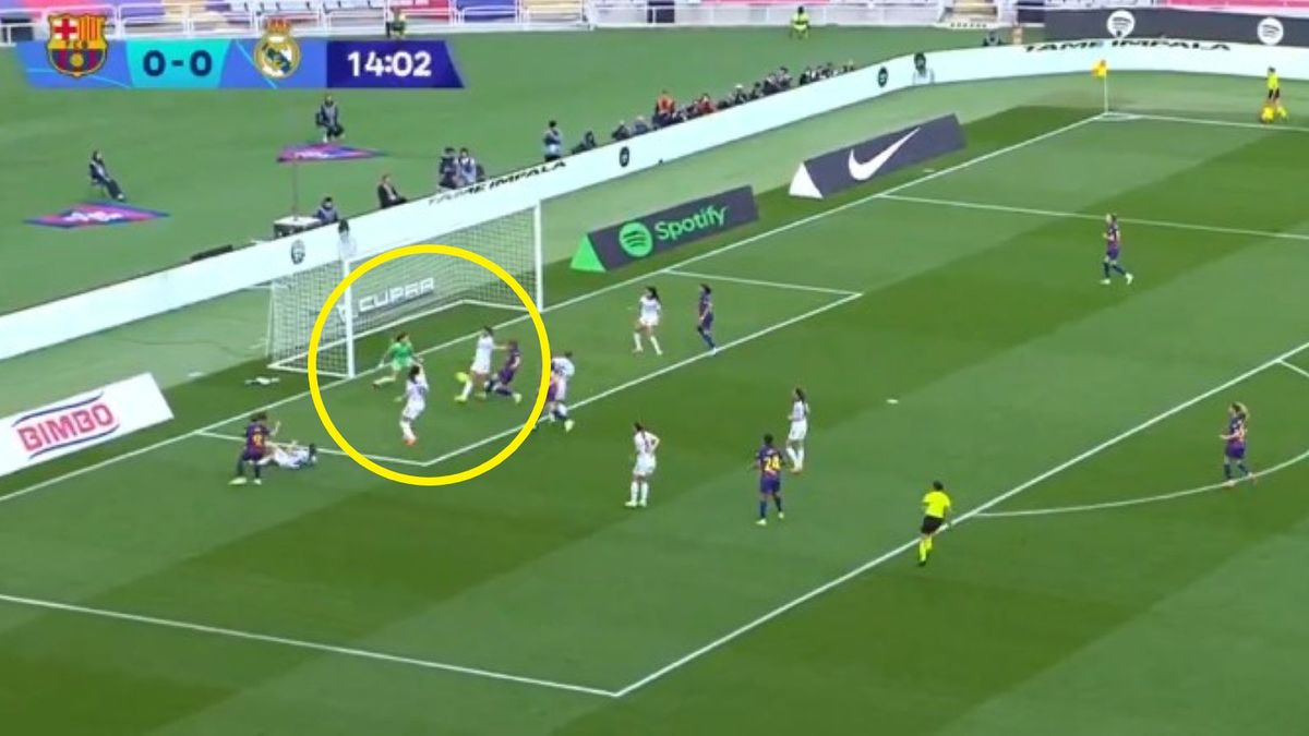 Twitter / x.com/DAZNFutbol / Na zdjęciu: Ewa Pajor zdobywa gola na 1:0 w El Clasico