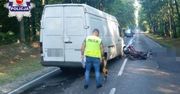 Kryńszczak. Motocykl zderzył się z busem dostawczym. Kierowca nie żyje