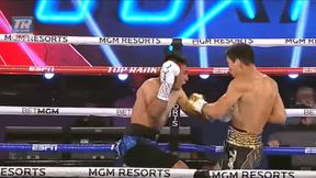 Boks. Janibek Alimkhanuly brutalnie znokautował Gonzalo Corię [WIDEO]