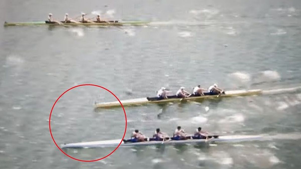 YouTube / Blisko zderzenia w finale wioślarzy