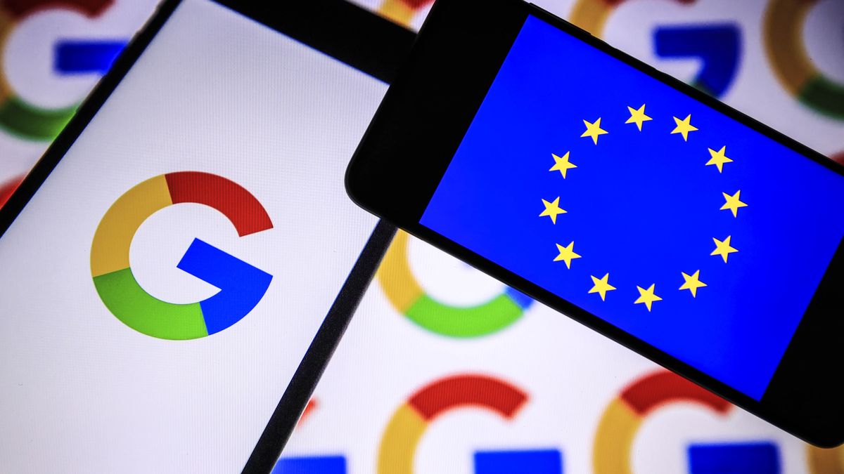 Google and European Flag
ANTALYA, TURKEY - JUNE 22: In this illustration photo Google logo and Flag of Europe are displayed on screens in Antalya, Turkey on June 22, 2021. (Photo by Metin Aktas/Anadolu Agency via Getty Images)
Anadolu Agency
eu, european flag, flag of europe, google, phone, screen, sotck photo