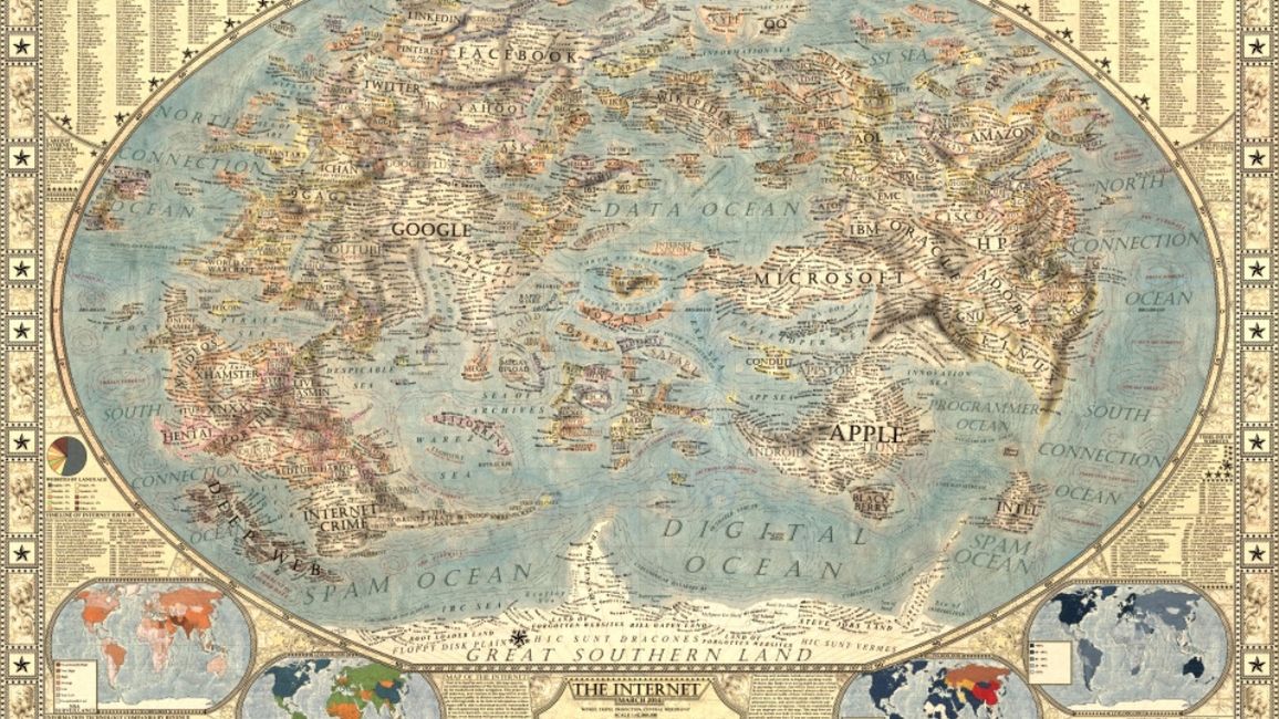 Niezwykła mapa przedstawia internet