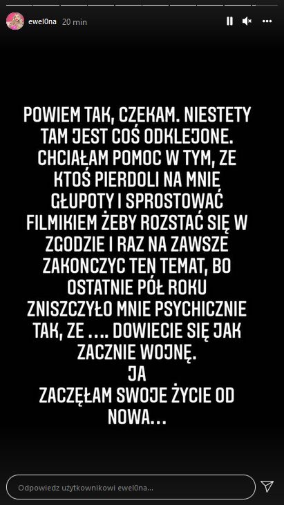 Ewel0na i Arnold Jabłoński kłócą się na Instagramie