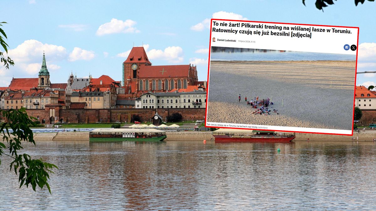 Dziecięca drużyna piłkarska trenowała na niebezpiecznych łachach wiślanych