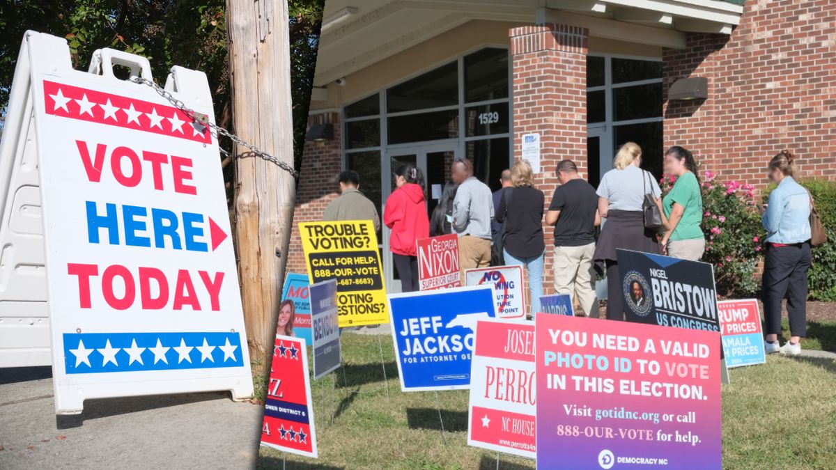 Kolejka przed lokalem wyborczym w Karolinie Północnej 
