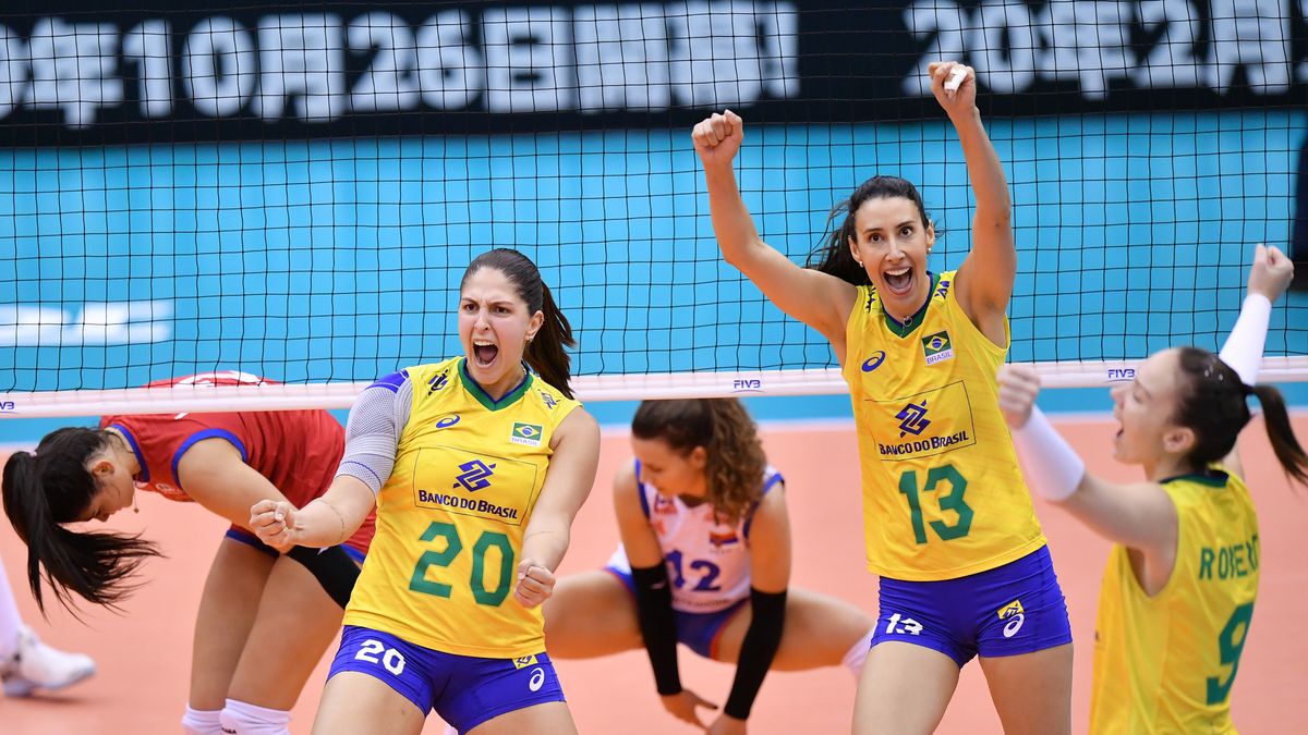 Materiały prasowe / FIVB / Na zdjęciu: radość siatkarek reprezentacji Brazylii