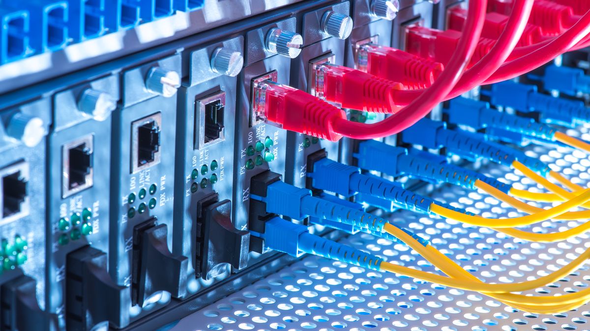 Fiber Optic cables connected to an optic ports and Network cables connected to ethernet ports
hub, fiber, tech, closeup, modem, business, wired, telecom, traffic, infrastructure, broadband, cable, digital, technology, wan, computer, patch, equipment, computing, ip, node, speed, router, plug, ethernet, switch, network, datacenter, hardware, internet, telekom, data, service, socket, rack, firewall, transmit, connection, center, high, optic, fibre, link, information, tcp, telecommunication, servers, networking, isp, communication