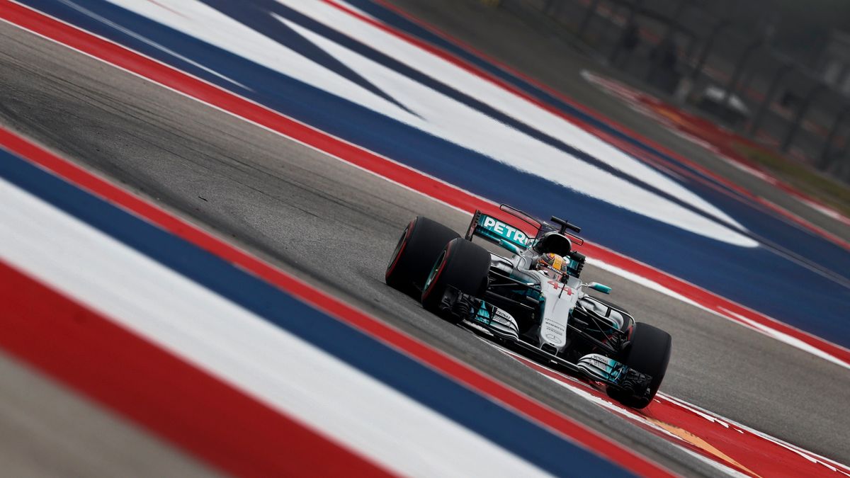 Lewis Hamilton na torze Austin podczas treningu
