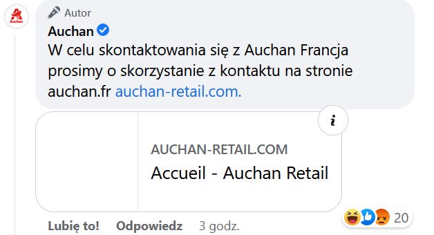 Komentarz Auchan Polska 