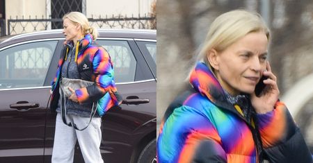 Naturalna Małgorzata Foremniak zostawiła samochód na chodniku i pognała do salonu piękności