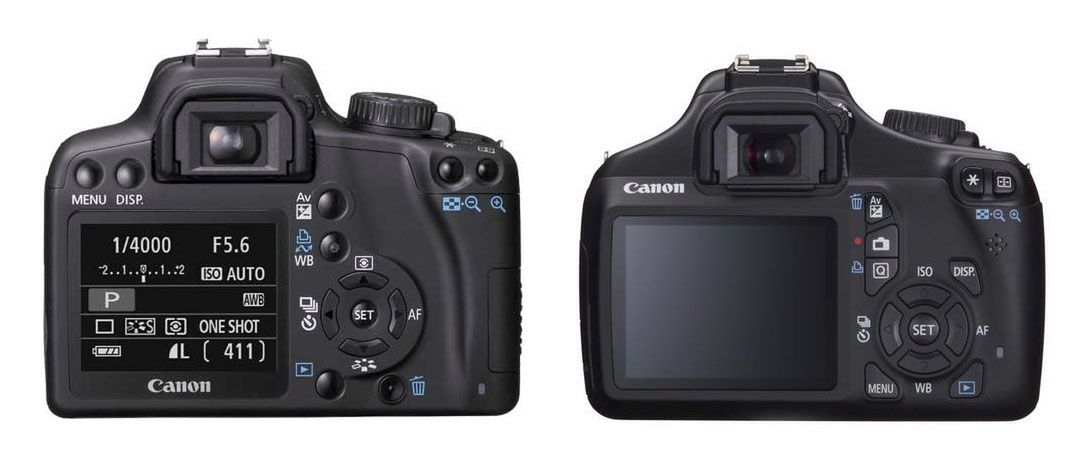 Canon EOS 1000D i 1100D - tył