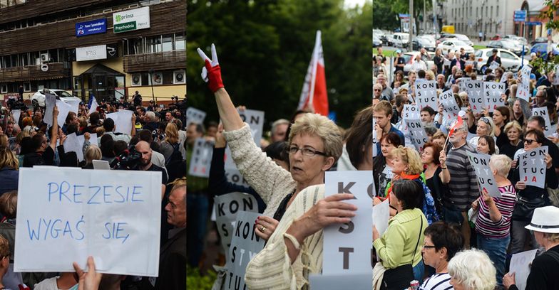 Ogólnopolski Strajk Kobiet pod siedzibą PiS-u