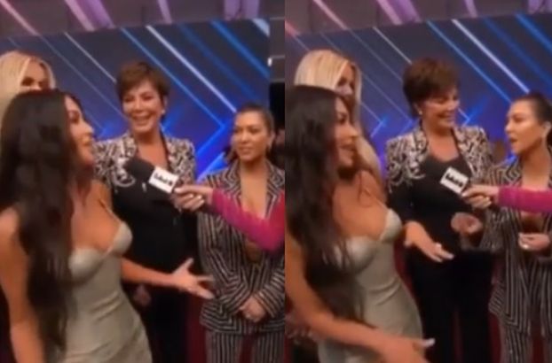 Kim i Kourtney Kardashian kłócą się podczas wywiadu na czerwonym dywanie (WIDEO)