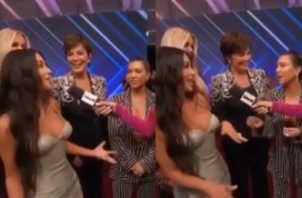 Kim i Kourtney Kardashian kłócą się podczas wywiadu na czerwonym dywanie (WIDEO)