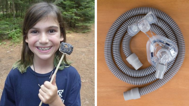 CPAP sprawia, że każdego dnia Mia i jej rodzice mogą spać spokojnie