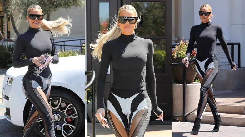 Khloe Kardashian w obcisłych leginsach