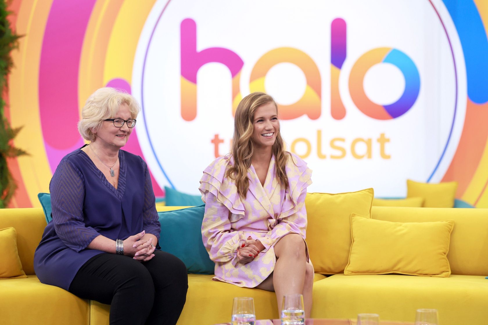 Agnieszka Kaczorowska z mamą w "Halo tu Polsat"