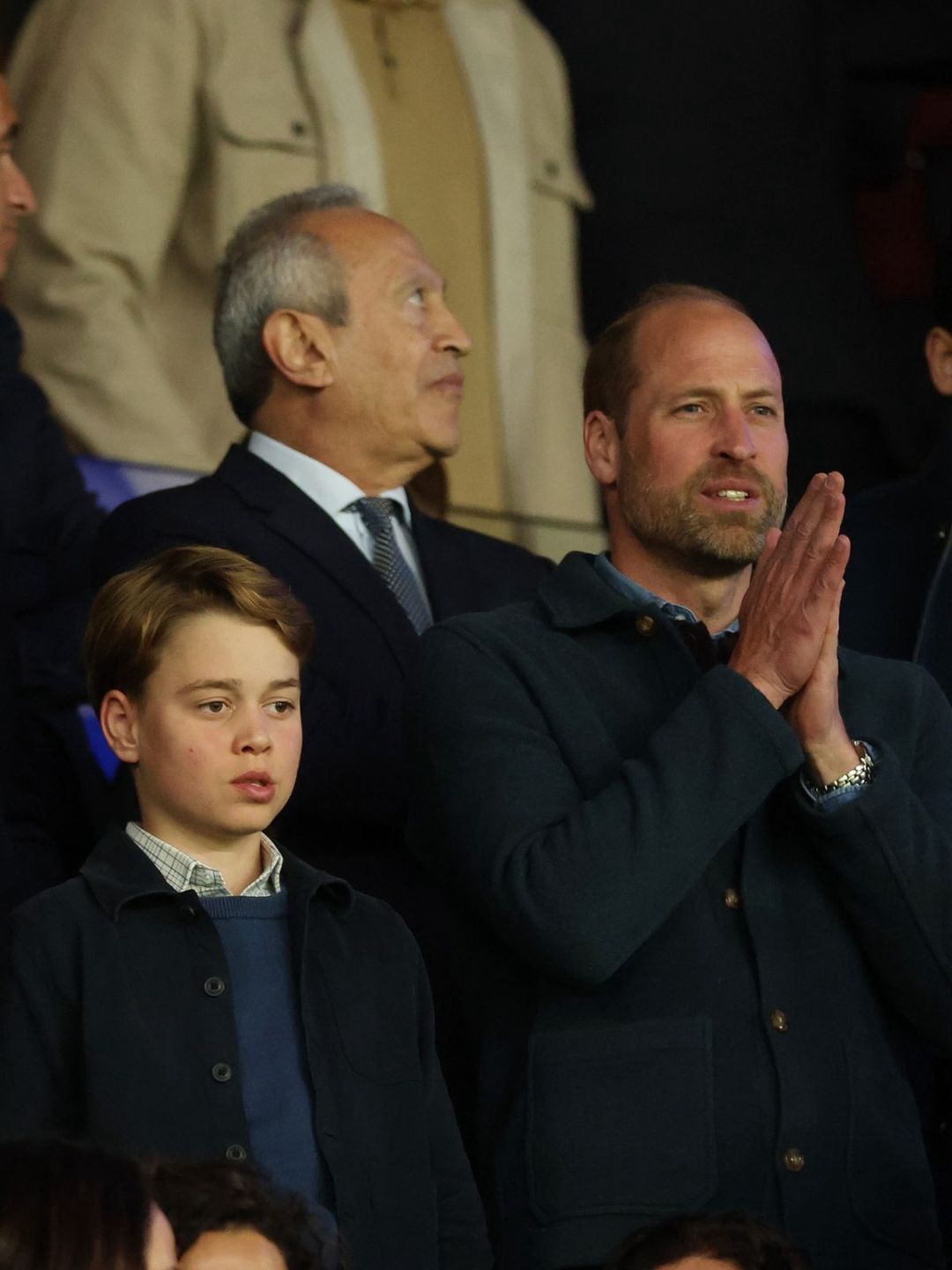 Książe William i George podczas meczu