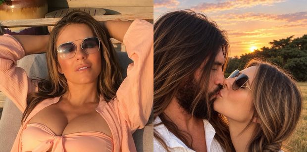 61-letnia Elizabeth Hurley zachwyca W BIKINI i chwali się CAŁUŚNYM kadrem z ukochanym. Billy Ray Cyrus to szczęściarz? (FOTO)