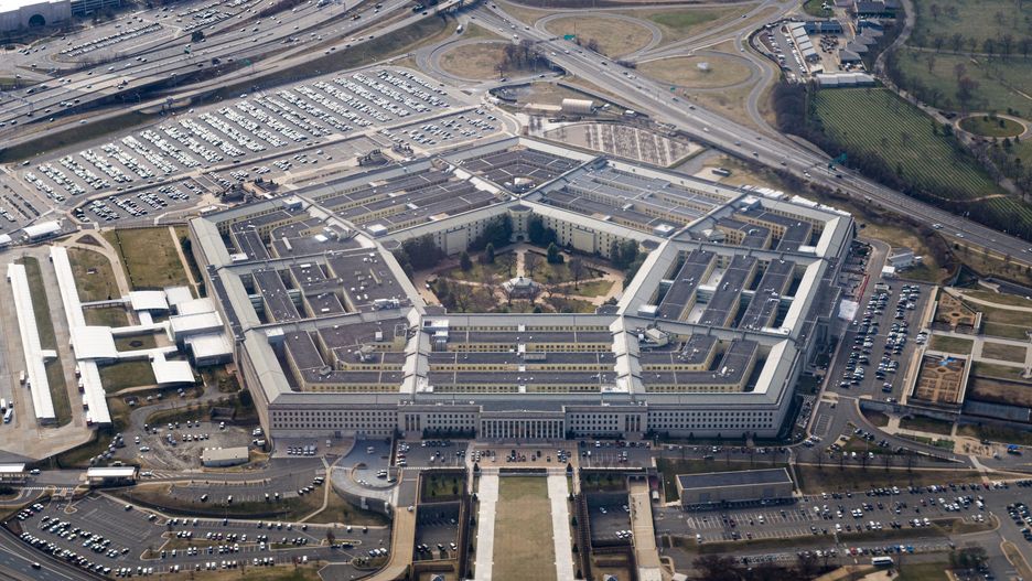 Aerial view of the Pentagon is seen in WashingtonThe Pentagon is seen from the air in Washington, U.S., March 3, 2022, more than a week after Russia invaded Ukraine.,Image: 666234067, License: Rights-managed, Restrictions: , Model Release: no, Credit line: JOSHUA ROBERTS / Reuters / ForumJOSHUA ROBERTS / Reuters / Forumpolitics,defence, category_code_def, category_code_pol, category_code_us, category_code_politics, category_code_defence