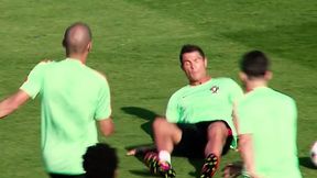Euro 2016: wpadka Cristiano Ronaldo na treningu Portugalii