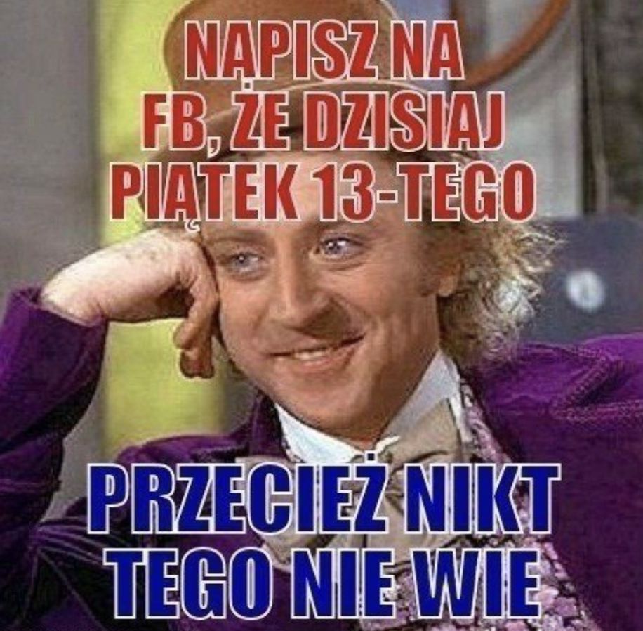 Memy z okazji piątku 13