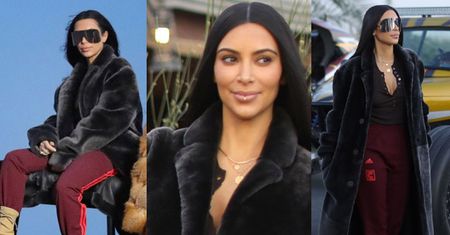 Kim Kardashian w futrze na pustyni (ZDJĘCIA)