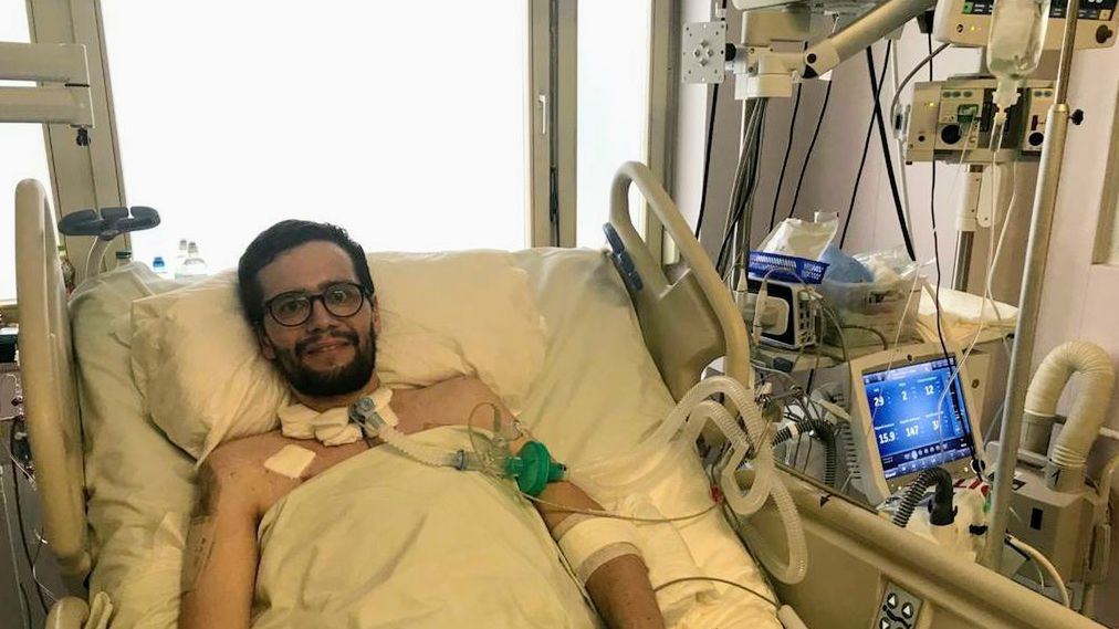 Mateusz Rambacher z powodu COVID-19 spędził 114 dni w szpitalu. Lekarze dawali mu 1 proc. szans na przeżycie