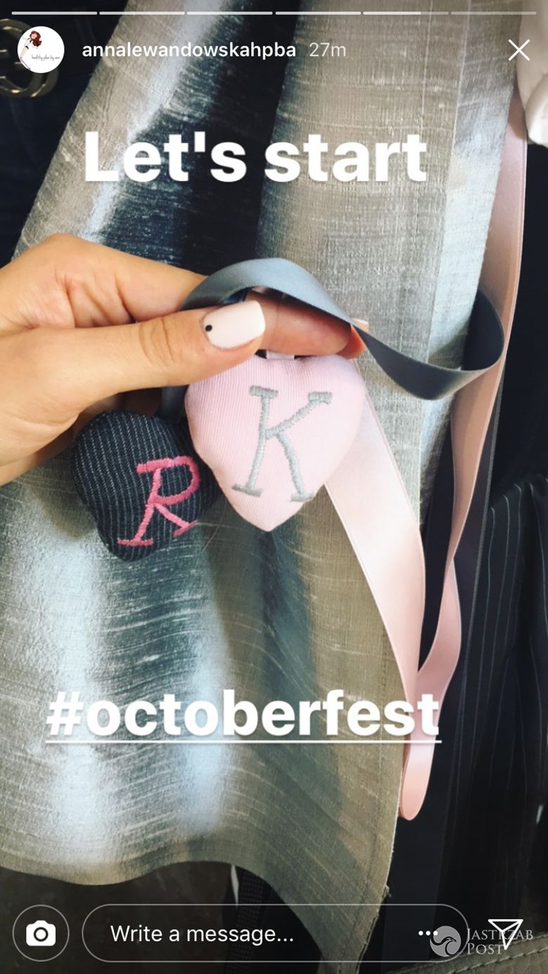 Anna Lewandowska i Robert Lewandowski w regionalnych strojach na Oktoberfest