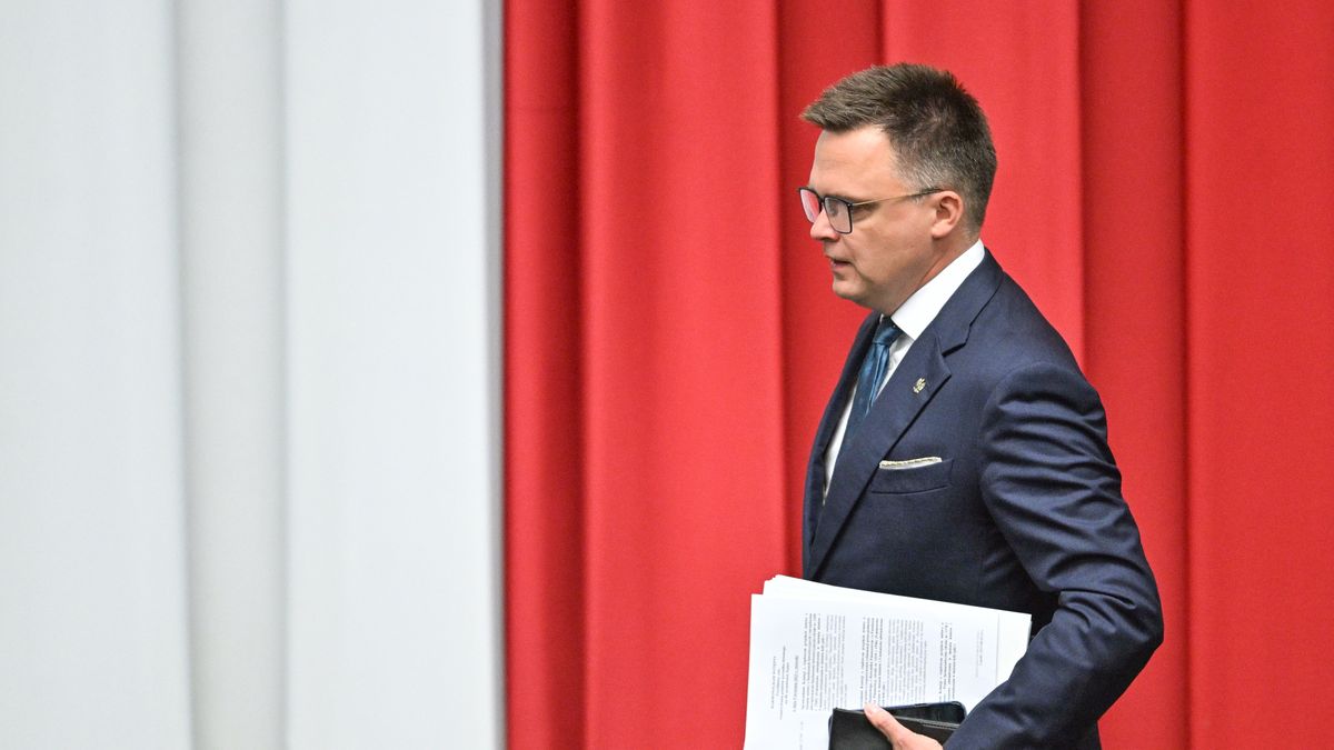 Szymon Ho�ownia
Warszawa, 04.08.2025. Marsza�ek Sejmu Szymon Ho�ownia na sali plenarnej Sejmu w Warszawie, 4 bm. Izba wznowi�a przerwane pod koniec lipca obrady. Pos�owie zajm� si� m.in. kolejnymi projektami deregulacyjnymi rz�du, a tak�e wnioskiem o uchylenie immunitetu pos�owie PiS Antoniemu Macierewiczowi.  (sko) PAP/Radek Pietruszka
Radek Pietruszka
10 10., kadencja, kadencji, obrad, plenarna, polityk, polityka, posiedzenie, sala, sala plenarna, sejm, sejmu