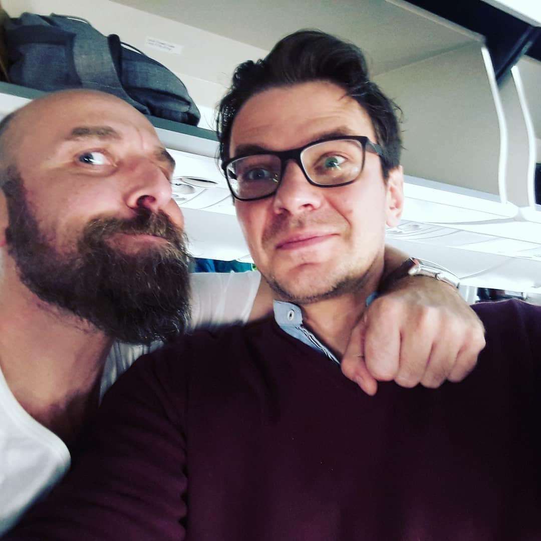 Wojciech Mecwaldowski Marcin Kwaśny na festiwalu w Los Angeles