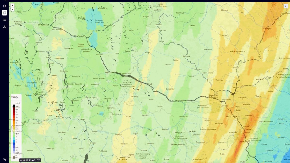 Opady z 24 godzin, mapa IMGW 