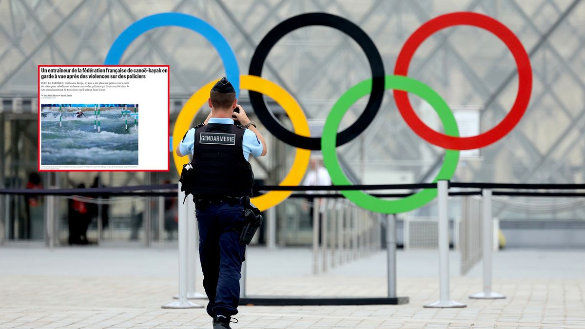 Zdjęcie okładkowe artykułu: Getty Images / Richard Pelham / Na zdjęciu: Francuski policjant na tle kół olimpijskich. W ramce artykuł.