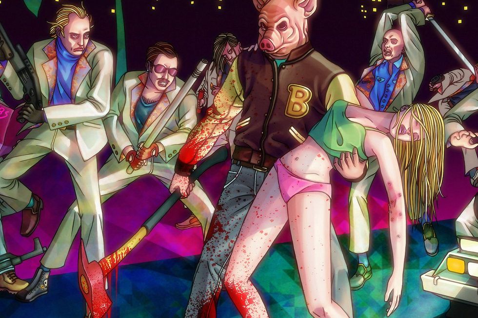 Grafika z Hotline Miami