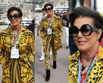 Barokowa Kris Jenner w zestawie Versace za 16 tysięcy złotych