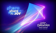 Hasło „Share the Joy” i latawiec w logotypie konkursu Eurowizji Junior 2019