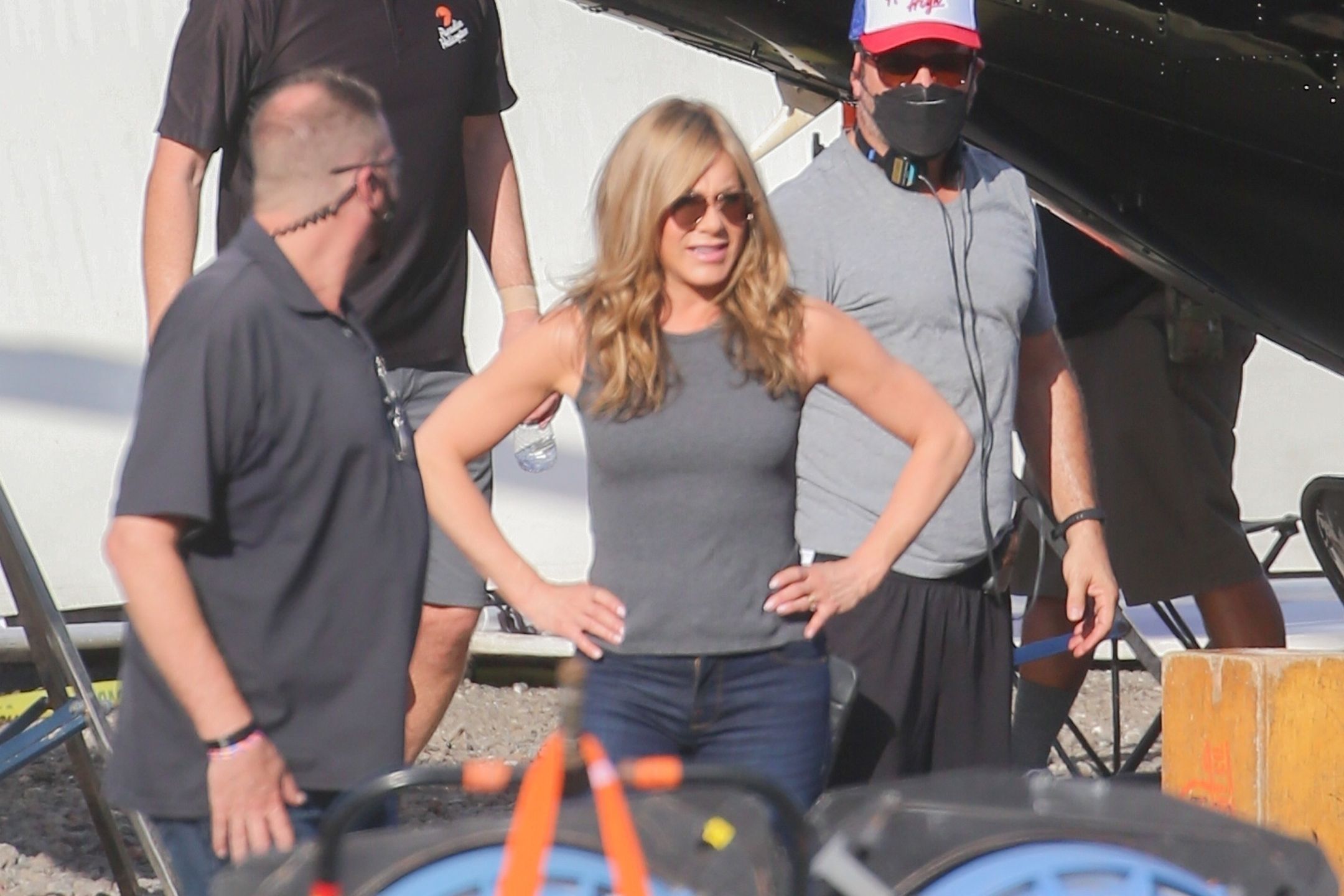 Jennifer Aniston na planie "Murder Mystery 2" 