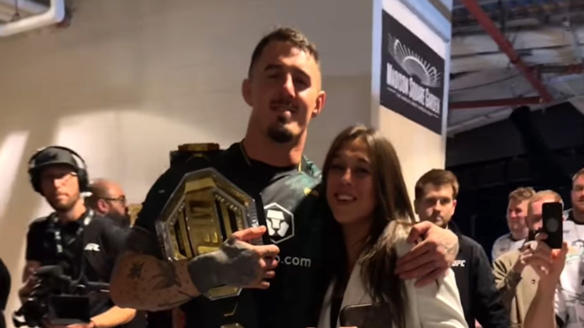 Tom Aspinall i Joanna Jędrzejczyk na gali UFC 295