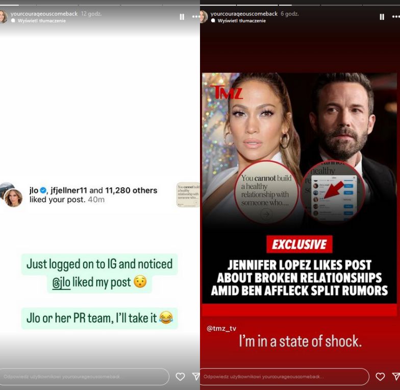Jennifer Lopez "polajkowała" wymowny post