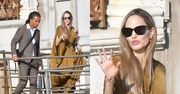 Angelina Jolie "przyłapana" podczas opuszczania weneckiego hotelu u boku rapera