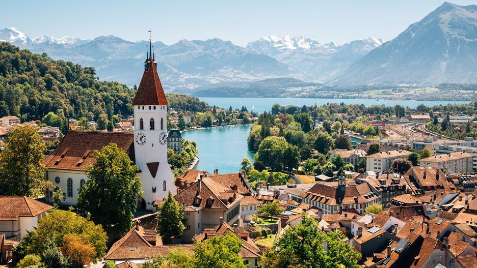 Miasto Thun w Szwajcarii
