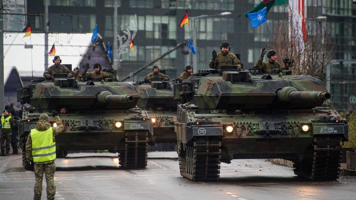 Czołgi Leopard 2A6 należące do niemieckiej armii